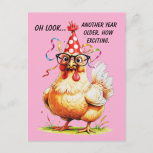 Sarcastic Geburtstags-Spaß mit Judgy Chicken Postkarte
