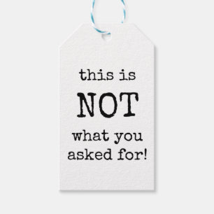 Sarcastic Gift Tags, Funny Gift Label Geschenkanhänger