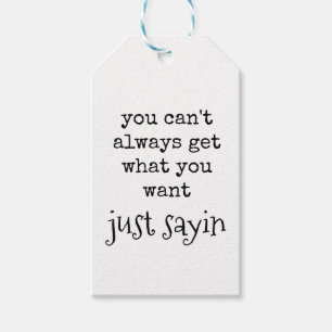 Sarcastic Gift Tags, Funny Presence Quote Tag Geschenkanhänger