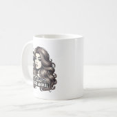 Sarcastic Girl Rolling Eyes with Cup Kaffeetasse (Vorderseite Links)