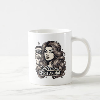 Sarcastic Girl Rolling Eyes with Cup Kaffeetasse