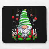 Sarcastic Gnome Christmas Pajamas Matching Family Mousepad (Vorne)