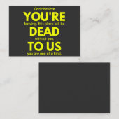 Sarcastic Goodbye , You are Dead to Us, Coworker Visitenkarte (Vorne/Hinten)