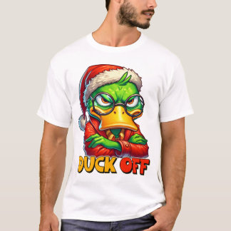 Sarcastic Grumpy Duck Christmas T-Shirt