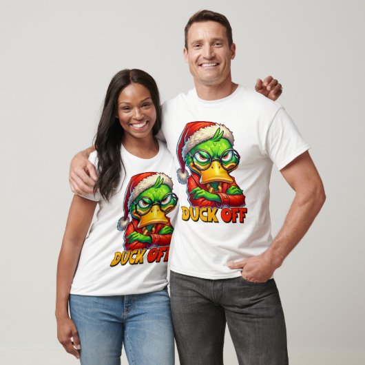 Sarcastic Grumpy Duck Christmas T-Shirt (Unisex)