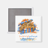 Sarcastic Happy Birthday Sulcata tortoise gift Magnet (Vorderseite/Rückseite)