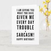 Sarcastic Happy Birthday Wünsche für die besten Fr Karte (Gelbe Blume)