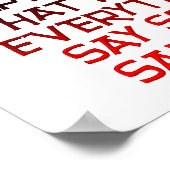 Sarcastic Hemmnis Funny Poster (Ecke)