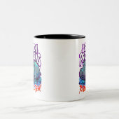 Sarcastic Hippo I Sit On Problems Funny Meme Zweifarbige Tasse (Mittel)