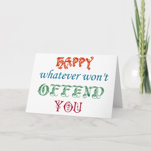 Sarcastic Holiday Card Feiertagskarte (Vorderseite)