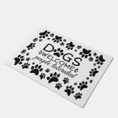 Sarcastic Hunde willkommen Leute geduldet Fußmatte (Schrägansicht)