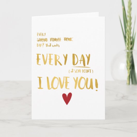 Sarcastic I Liebe You Card Karte (Vorderseite)