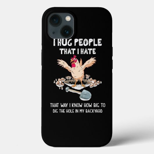 Sarcastic Introvert Crazy Hühnchen ich umarmen Men Case-Mate iPhone Hülle (Rückseite)