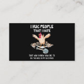 Sarcastic Introvert Crazy Hühnchen ich umarmen Men Visitenkarte (Rückseite)