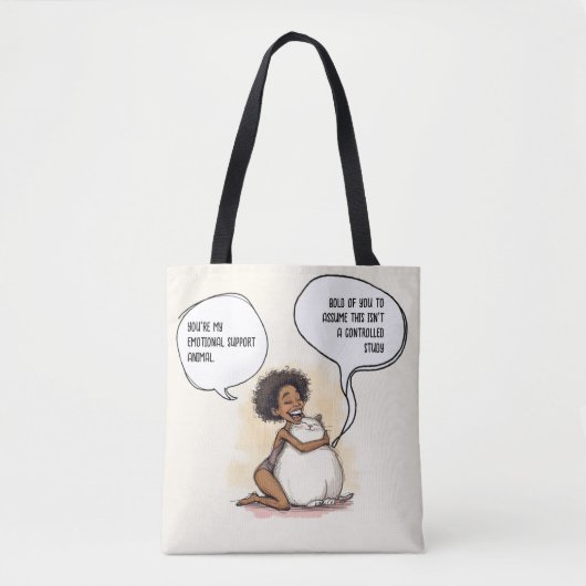 Sarcastic Introvert Emotional Support Cat Quote Tasche (Vorderseite)