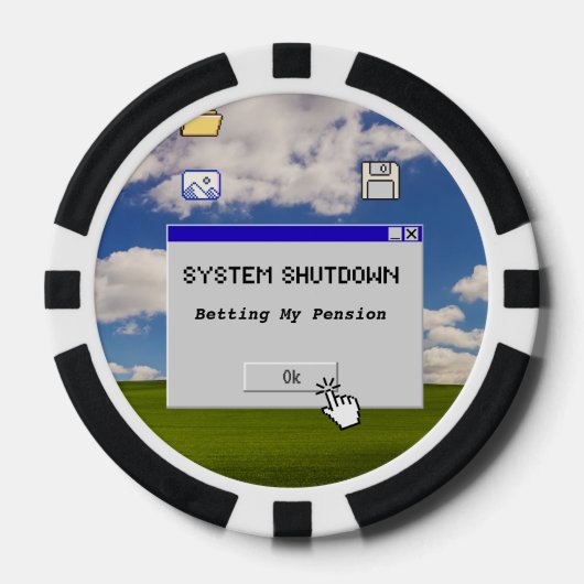 Sarcastic IT Retirement System Shutdown Betting Pokerchips (Vorderseite)