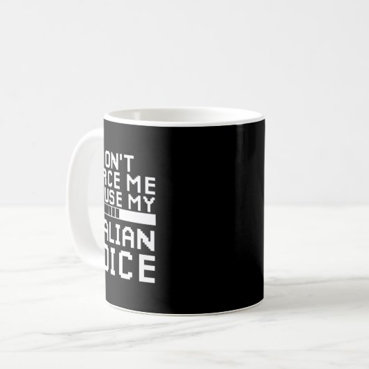 Sarcastic Italian Gamer Italian Sarcasm Gaming  Kaffeetasse (Vorderseite Links)