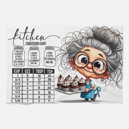 Sarcastic Kitchen Chart   Geschirrtuch (Horizontal)