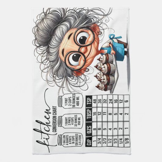 Sarcastic Kitchen Chart   Geschirrtuch (Vertikal)