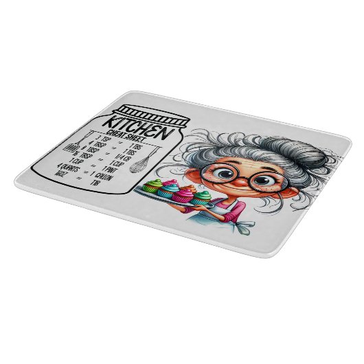 Sarcastic Kitchen Cheat Sheet  Chart   Schneidebrett (Ecke)