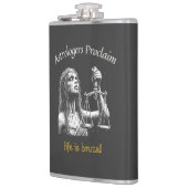 Sarcastic Libra Horoskop - Das Leben ist brutal Flachmann (Links)