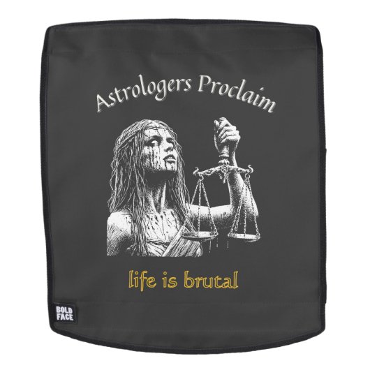 Sarcastic Libra Horoskop - Das Leben ist brutal Rucksack (Abnehmbare Front)