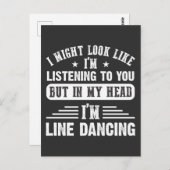Sarcastic Line Dancing Quote für Line Dancer Postkarte (Vorne/Hinten)