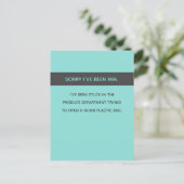 Sarcastic / lustig Sorry, dass du nicht von mir ge Postkarte (Stehend Vorderseite)