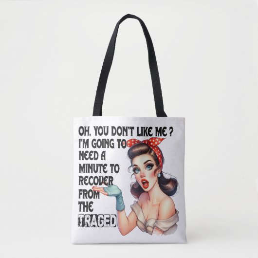 Sarcastic lustige Zitate Geschenk für ihr Retro-De Tasche (Vorderseite)