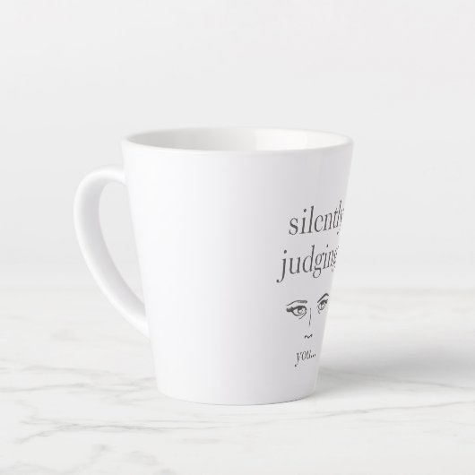 Sarcastic Minimalist Introvert Humor Milchtasse (Linke Ecke)