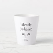 Sarcastic Minimalist Introvert Humor Milchtasse (Vorderseite)