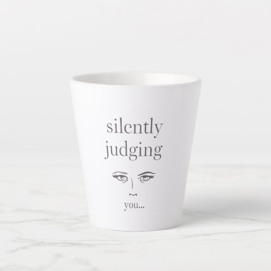 Sarcastic Minimalist Introvert Humor Milchtasse (Vorderseite)