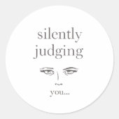 Sarcastic Minimalist Introvert Humor Runder Aufkleber (Vorderseite)