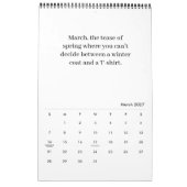 Sarcastic Monochrome Calendar Kalender (Mär 2027)