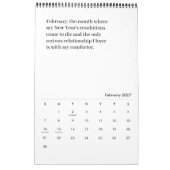 Sarcastic Monochrome Calendar Kalender (Feb 2027)