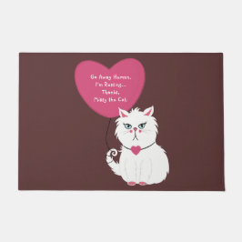 Sarcastic Moody White Cat Funny Custom weg Fußmatte