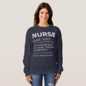 Sarcastic Nurse Definition: Halten Sie mein Bier Sweatshirt (Vorne ganz)