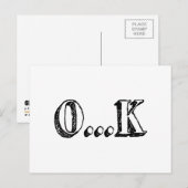 Sarcastic OK Postkarte (Vorne/Hinten)
