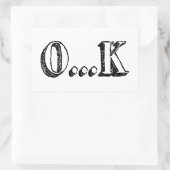 Sarcastic OK Rechteckiger Aufkleber (Tasche)