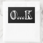 Sarcastic OK Rechteckiger Aufkleber (Tasche)