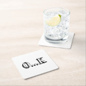 Sarcastic OK Rechteckiger Pappuntersetzer (Vor Ort)