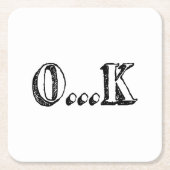Sarcastic OK Rechteckiger Pappuntersetzer (Vorderseite)
