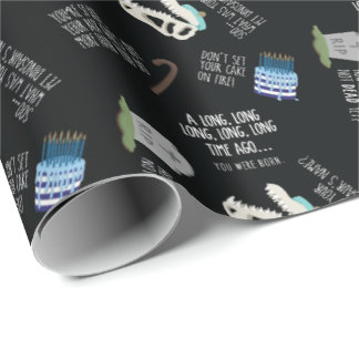 Sarcastic Over the Hill Gift Wrap Geschenkpapier