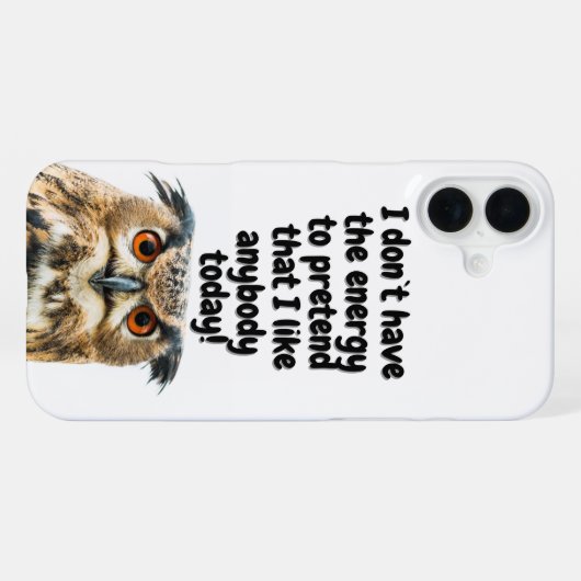 Sarcastic Owl funny quote iPhone Hülle (Rückseite (Horizontal))