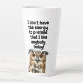 Sarcastic Owl komisches Zitat Milchtasse (Vorderseite)
