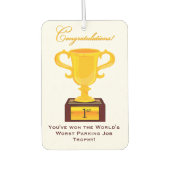 Sarcastic Parking Trophy Air Freshener Autolufterfrischer (Vorderseite)