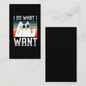 Sarcastic People Kitty Middle Finger Selfish Kitty Visitenkarte (Vorne/Hinten)