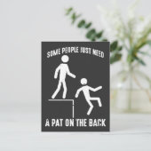 Sarcastic People Offensive Pat on auf der Rückseit Postkarte (Stehend Vorderseite)