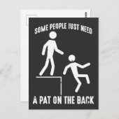 Sarcastic People Offensive Pat on auf der Rückseit Postkarte (Vorne/Hinten)
