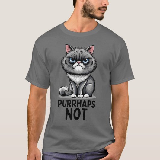 Sarcastic Persian Cat, Funny Cat Lover T-Shirt (Vorderseite)